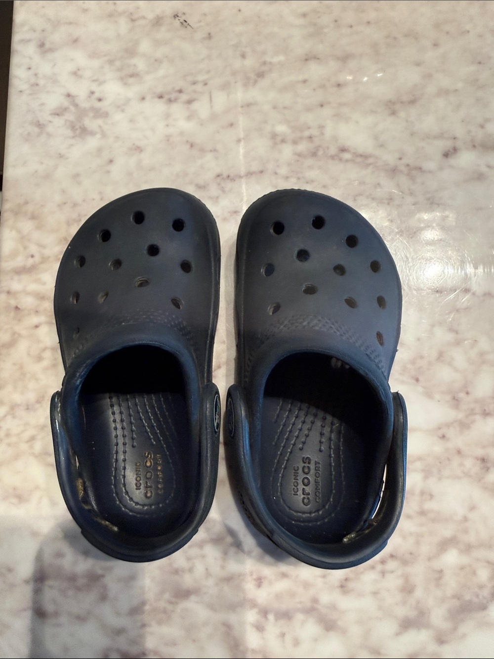 CROCS Kids Classic Clogs in Navy